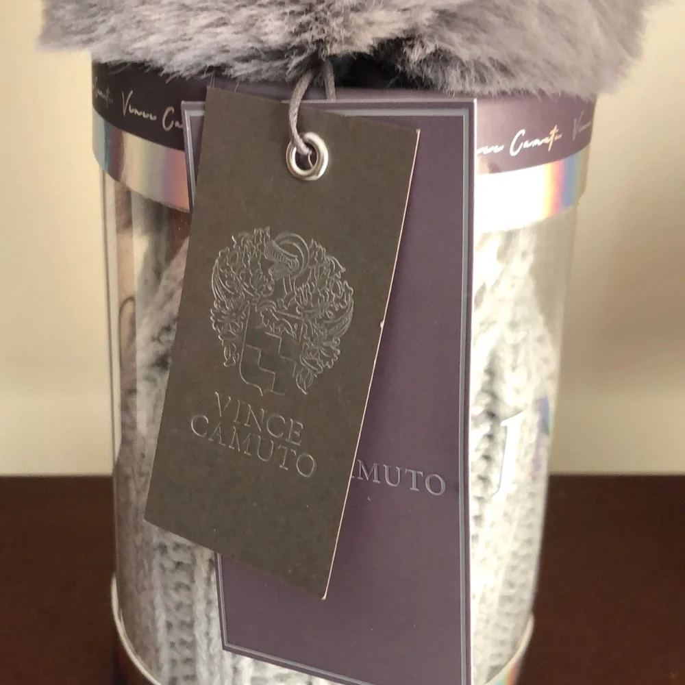 Vince Camuto Faux Fur Pom Beanie